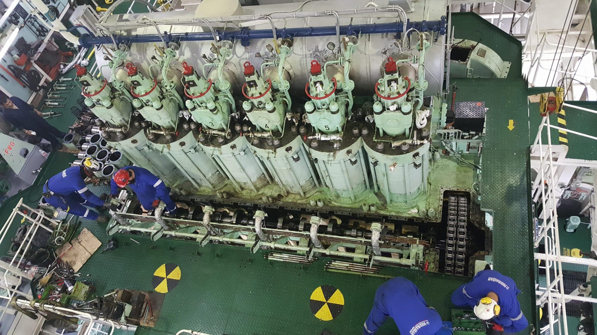 ship engine overhauling